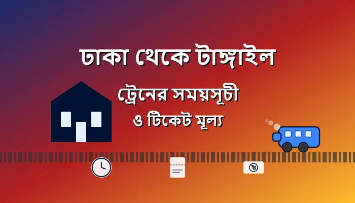 Dhaka to Tangail Train Schedule and Ticket Price