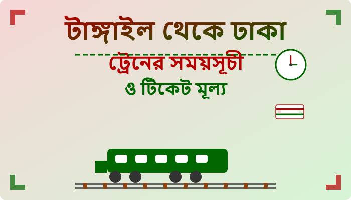 Tangail to Dhaka Train Schedule and Ticket Price